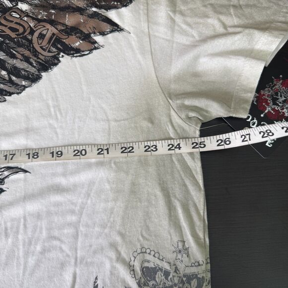 Konquest Shirt Mens XXL Eagle Skull Metallic Tee Tshirt Y2K Grunge Goth NEW 2XL - Picture 10 of 12